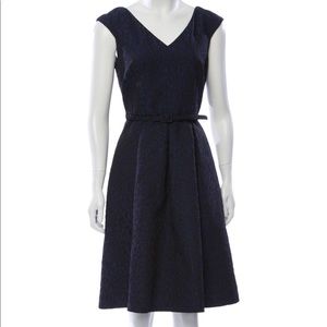 David Meister Belted Midi Dress